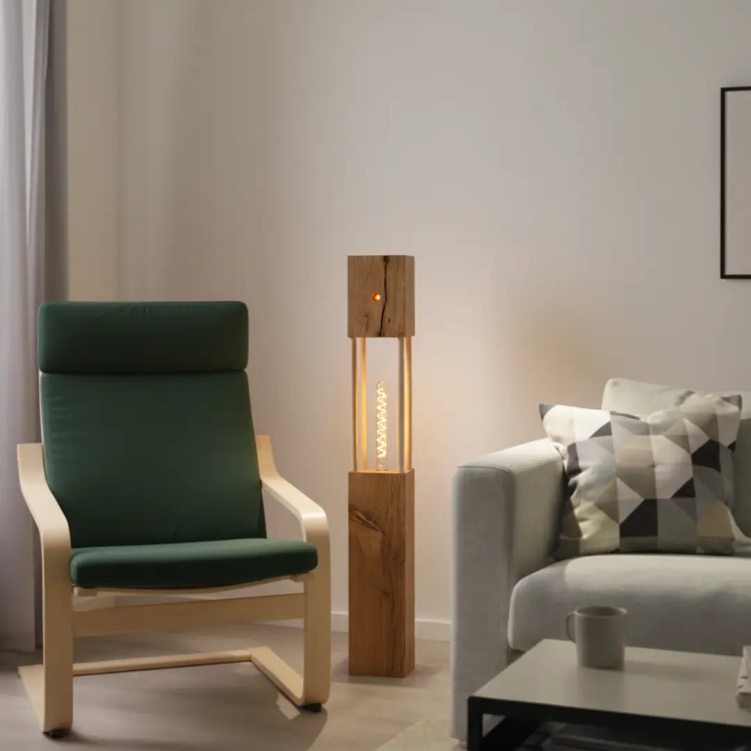 lampe soleil allumée